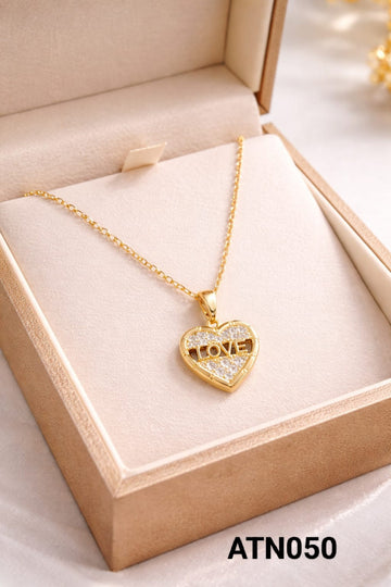 Anti Tarnish Gold Plated  Pendant Necklace - ATN050