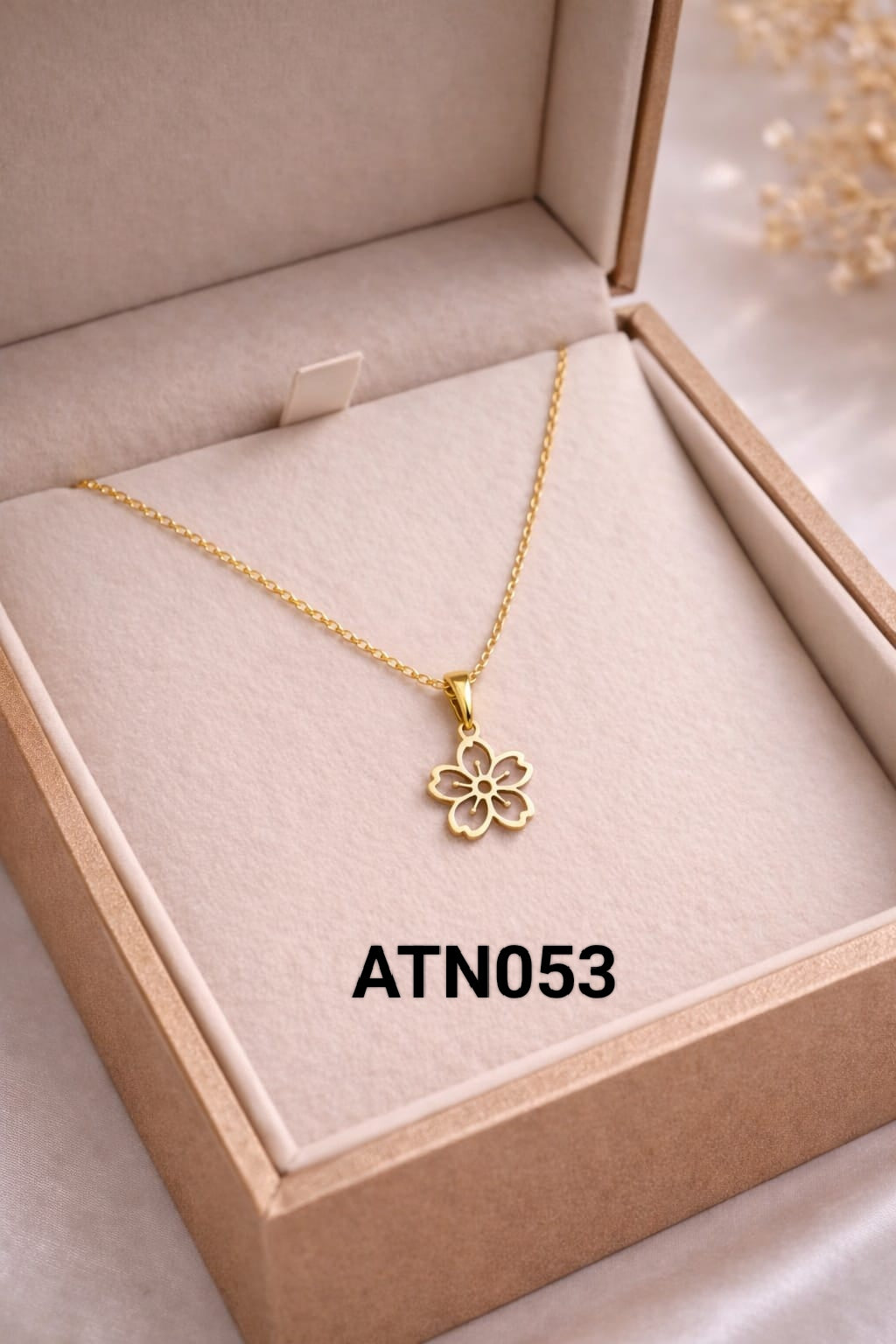 Anti Tarnish Gold Plated  Pendant Necklace - ATN053