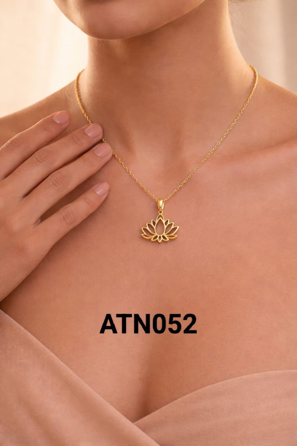 Anti Tarnish Gold Plated  Pendant Necklace - ATN052