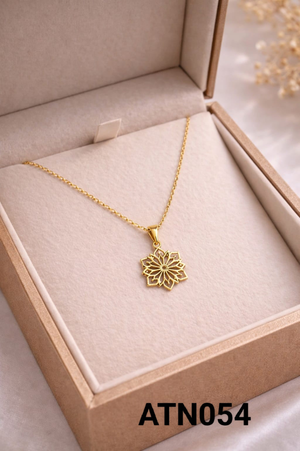 Anti Tarnish Gold Plated  Pendant Necklace - ATN054