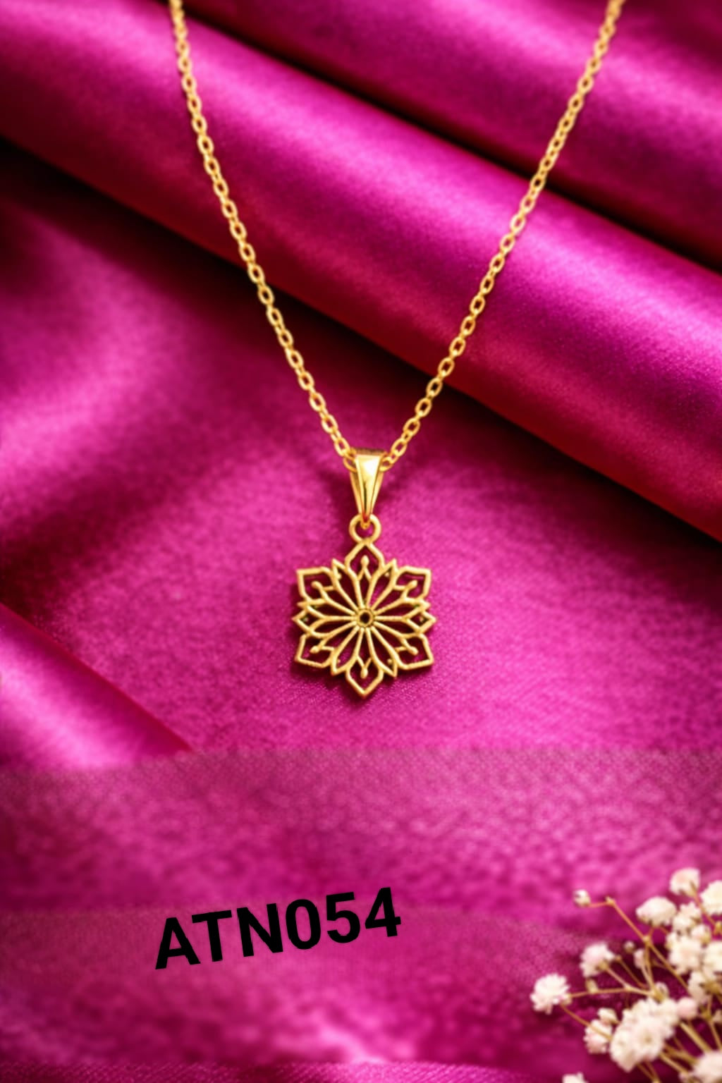 Anti Tarnish Gold Plated  Pendant Necklace - ATN054