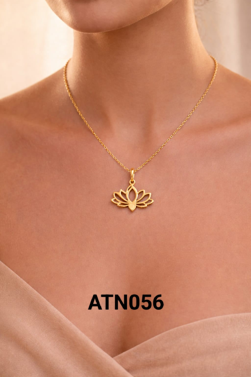 Anti Tarnish Gold Plated  Pendant Necklace - ATN056