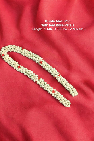 Gundu Malli Poo With Rose Artificial Flower 1Mtr