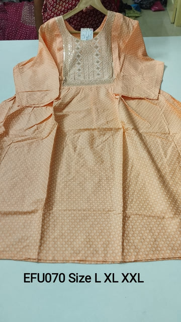 Skin  Rayon Feeding Short  Anarkali - EFU070