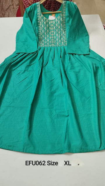 Green  Rayon Feeding Short  Anarkali - EFU062
