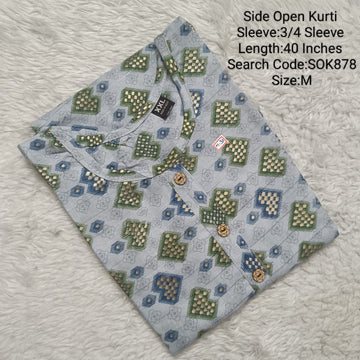 Cement Side Open Kurtis -SOK878