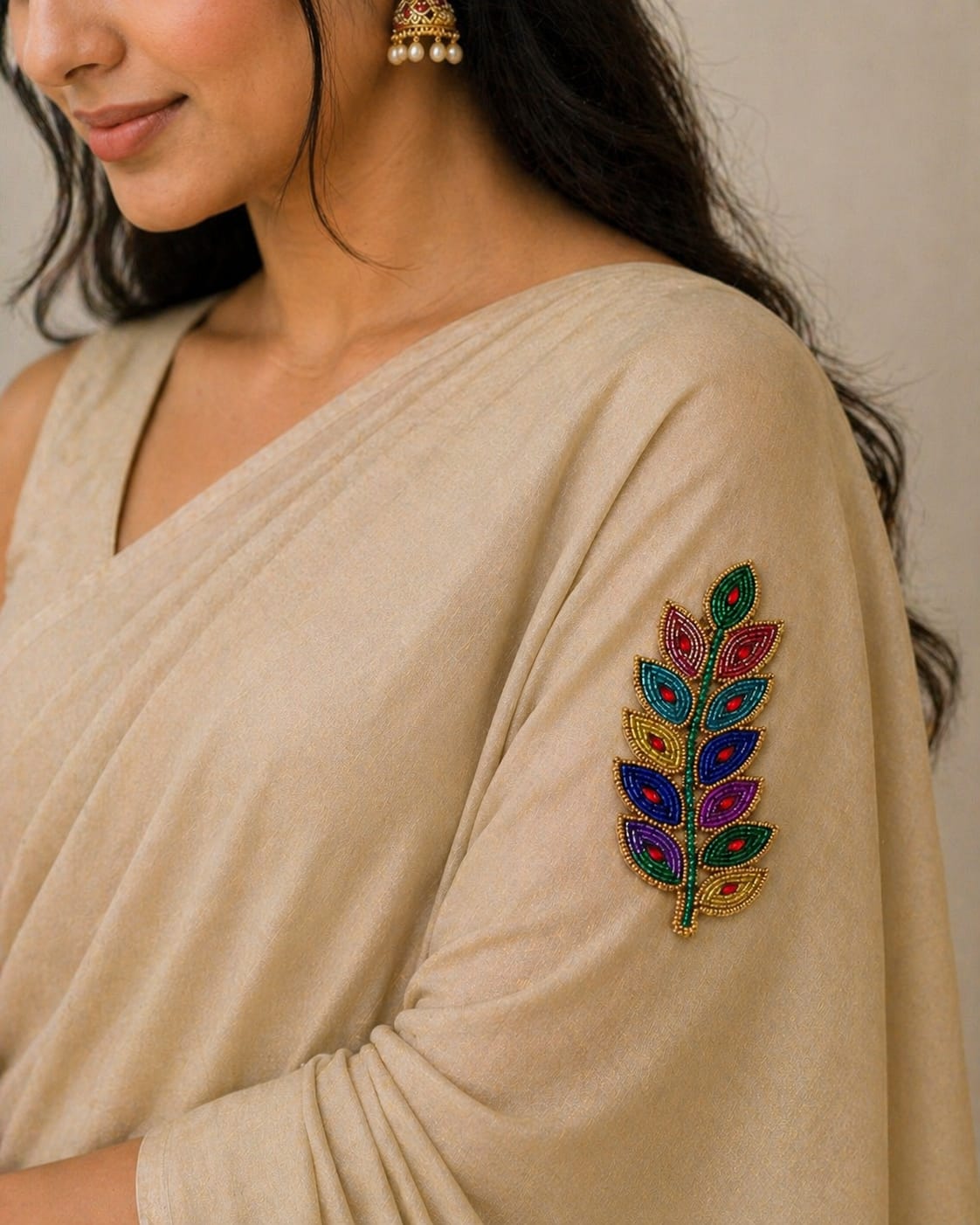 Rainbow Regal Leaf Brooch - B001