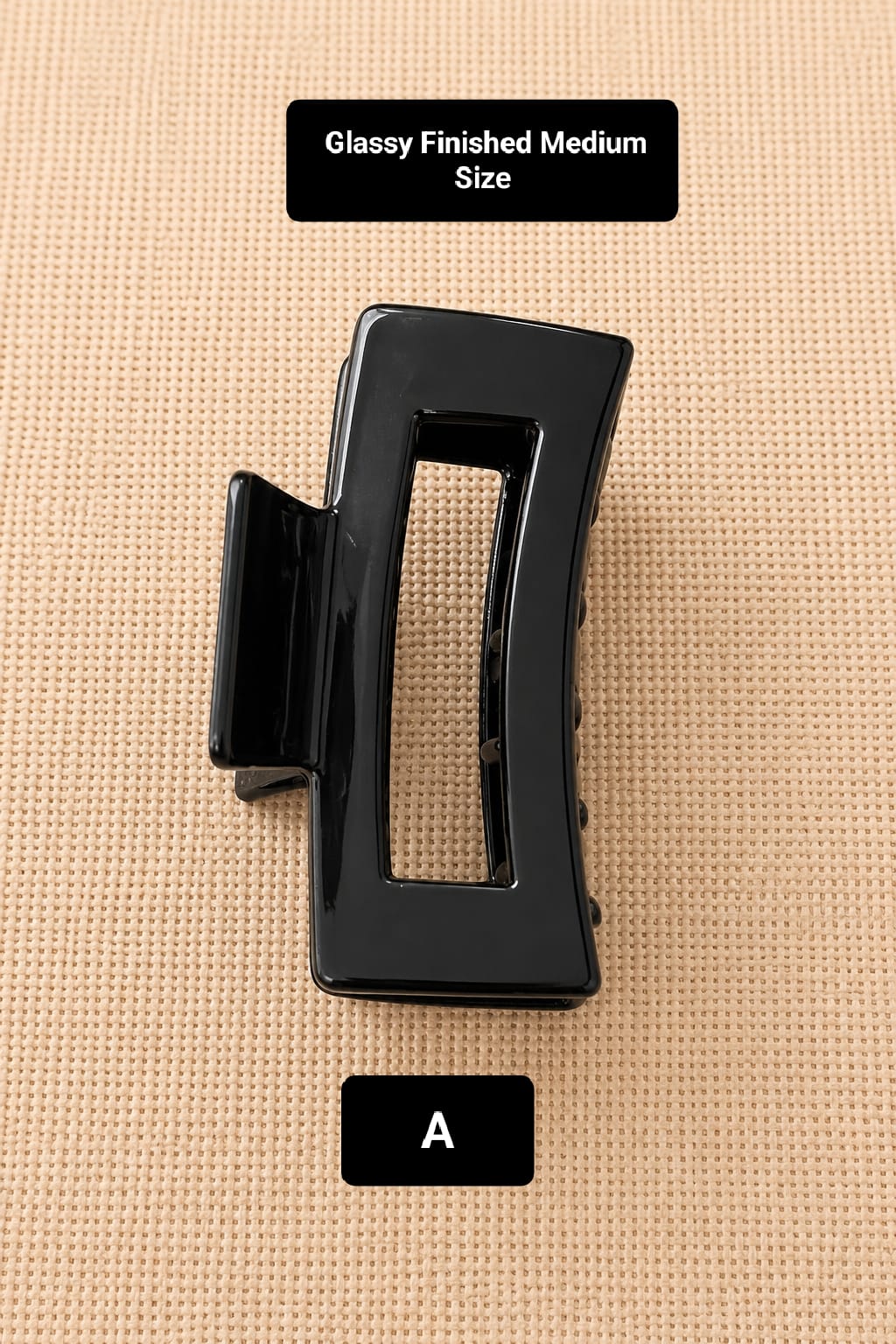 Glassy Finish Medium Size Hair Claw - Korean Fashion - BC13