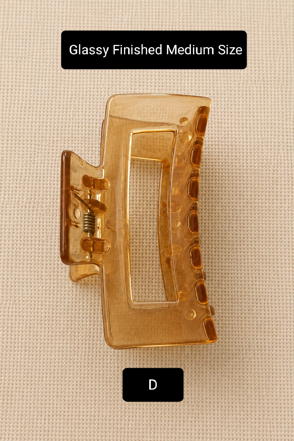 Glassy Finish Medium Size Hair Claw - Korean Fashion - BC13