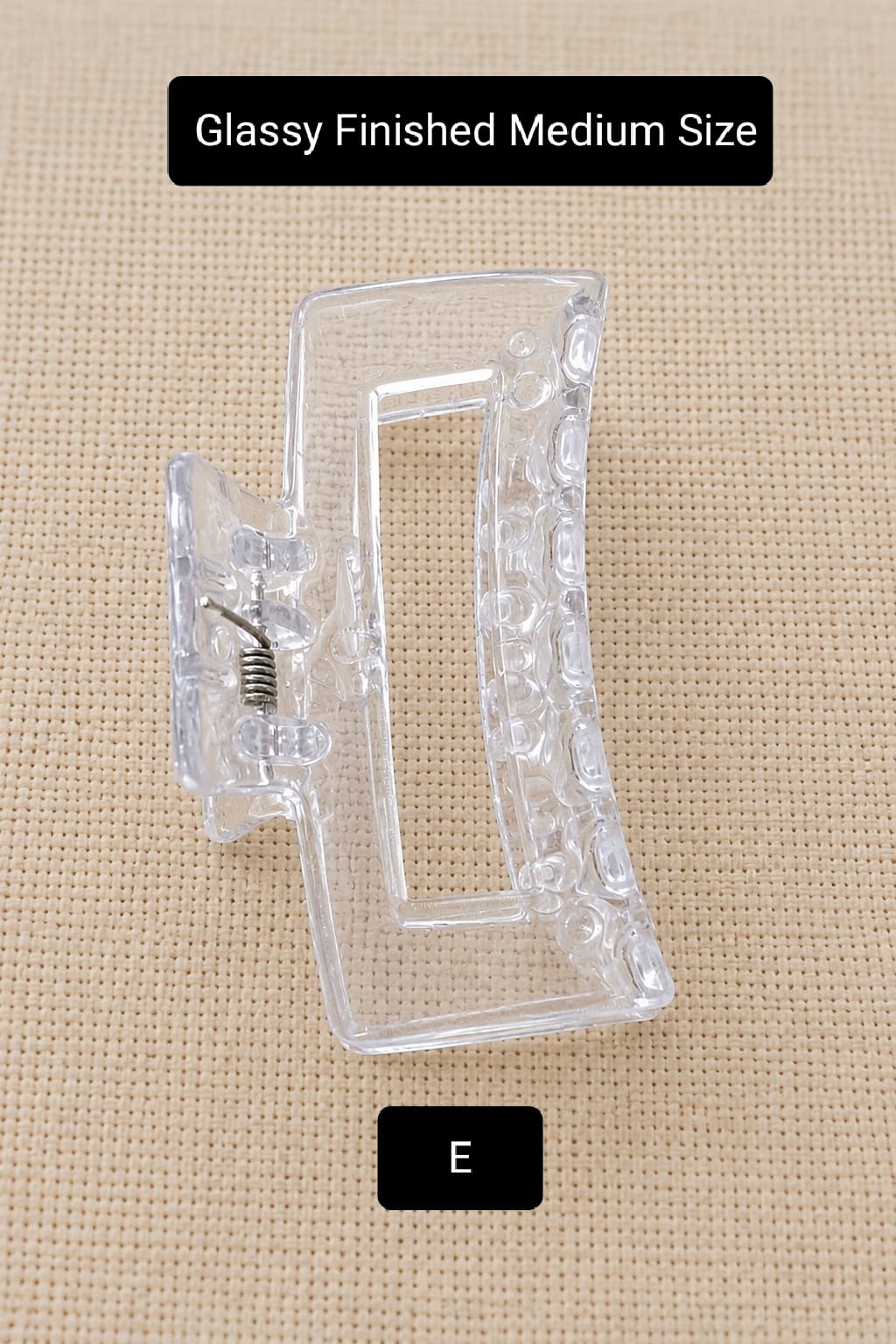 Glassy Finish Medium Size Hair Claw - Korean Fashion - BC13