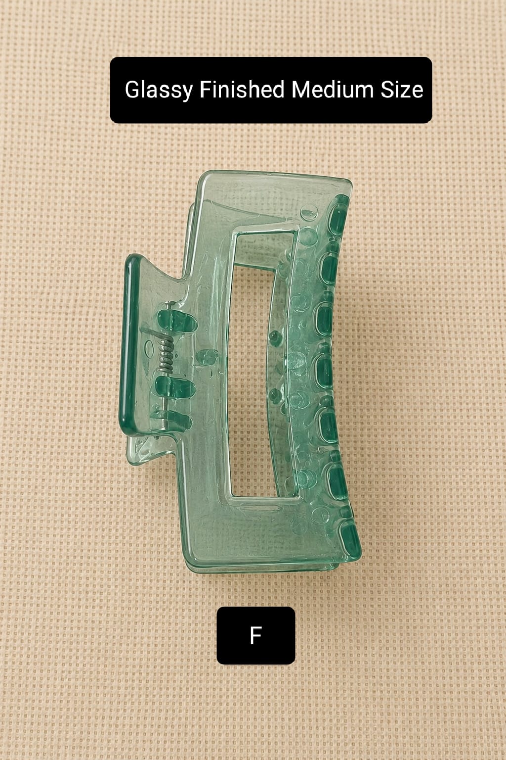 Glassy Finish Medium Size Hair Claw - Korean Fashion - BC13
