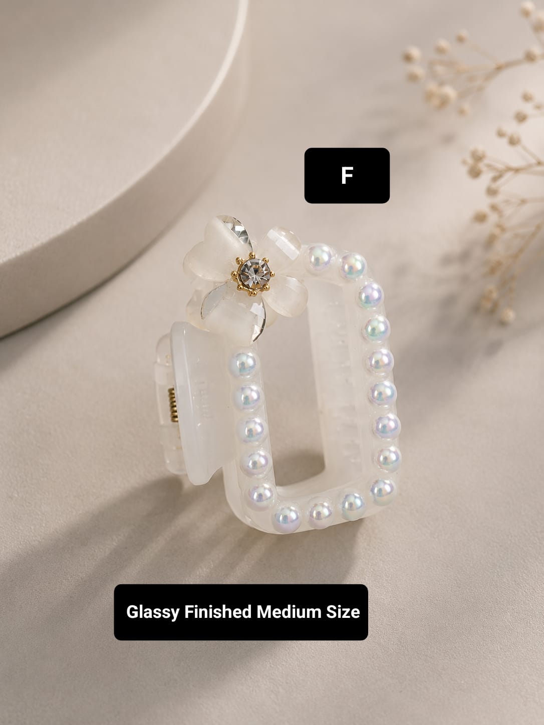 Glassy Finish Medium Size Hair Claw - Korean Fashion - BC15
