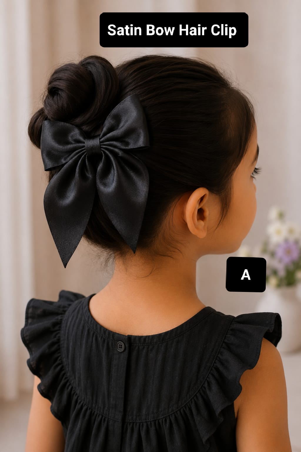 Satin Bow Korean Style Hair Clip for Girls and Babies  -BC17
