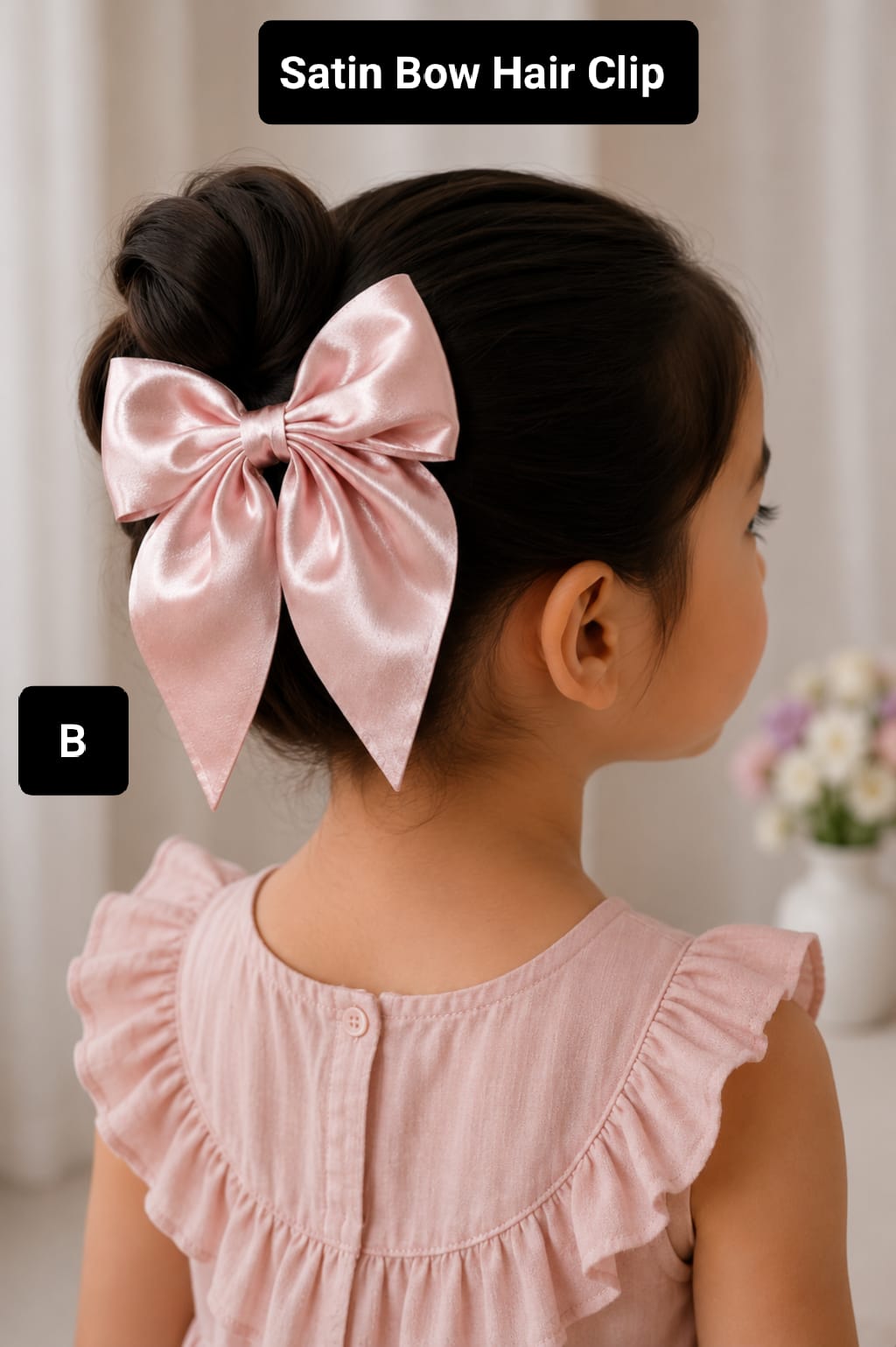 Satin Bow Korean Style Hair Clip for Girls and Babies  -BC17