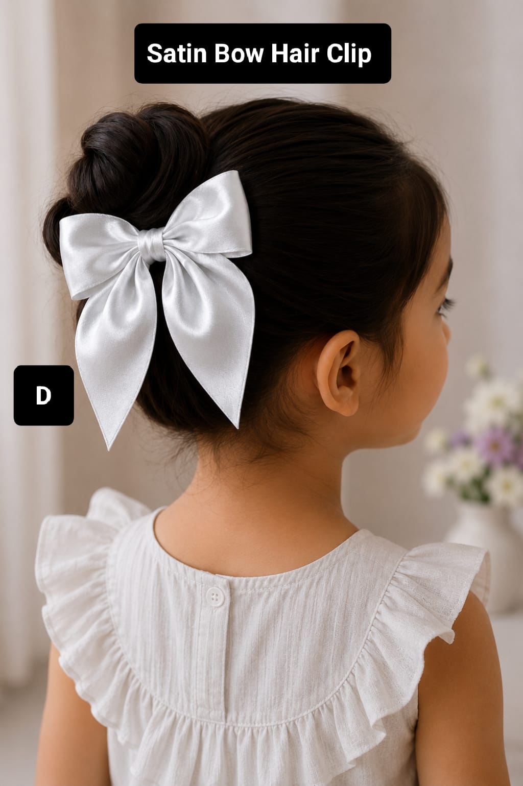 Satin Bow Korean Style Hair Clip for Girls and Babies  -BC17