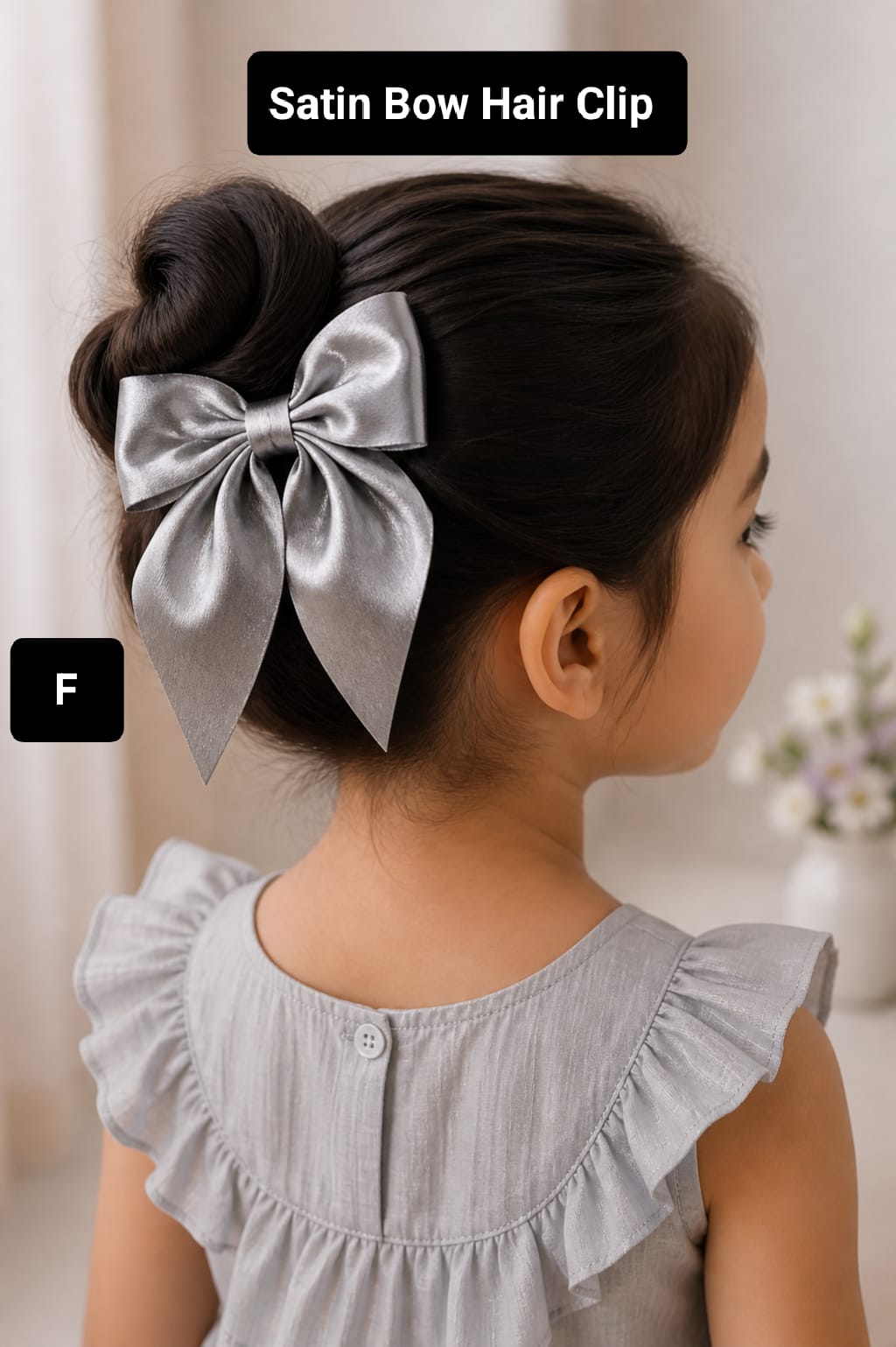 Satin Bow Korean Style Hair Clip for Girls and Babies  -BC17
