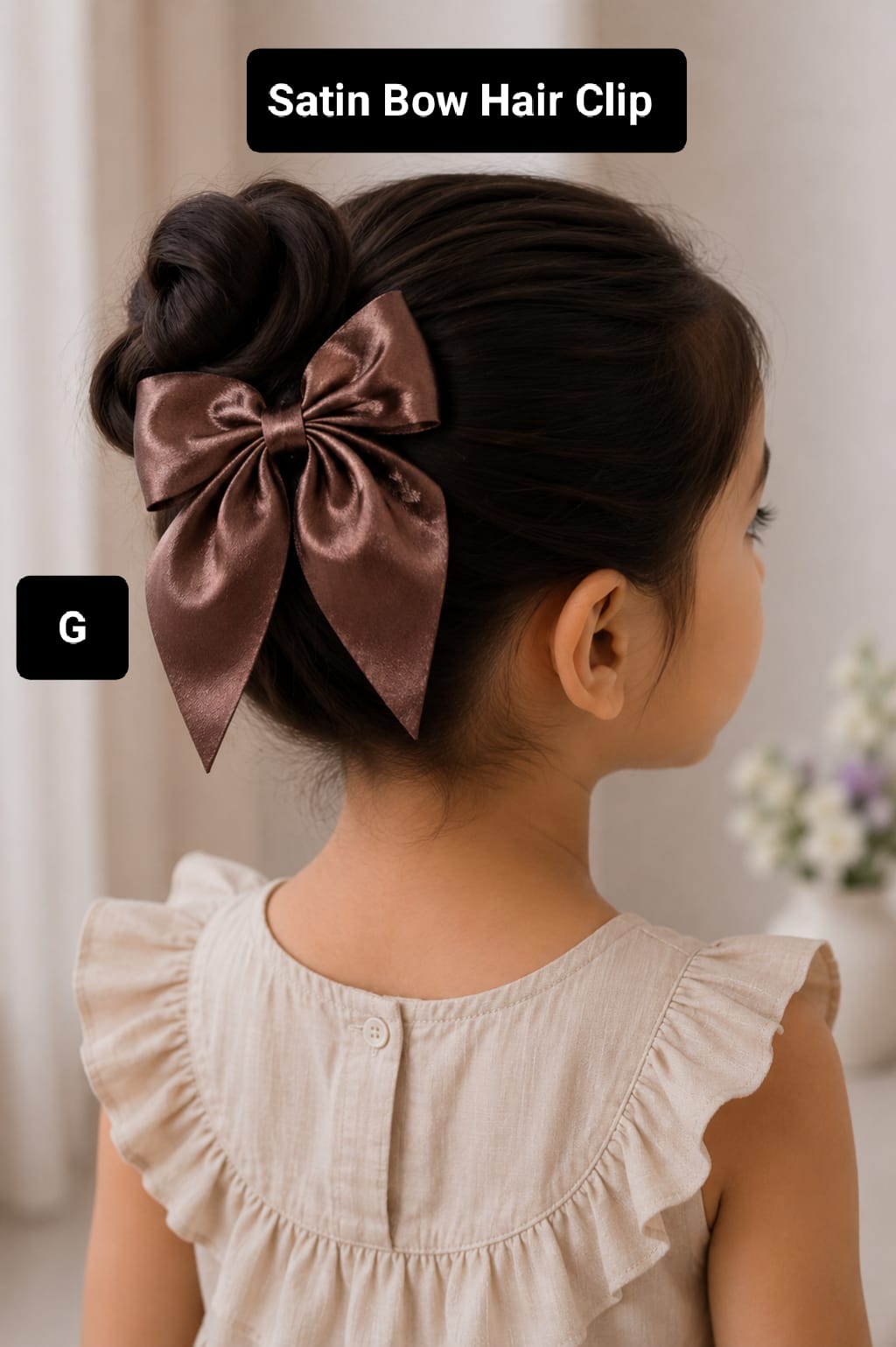 Satin Bow Korean Style Hair Clip for Girls and Babies  -BC17