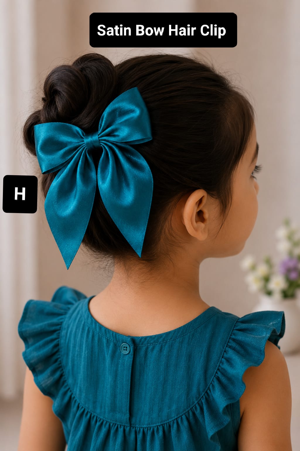 Satin Bow Korean Style Hair Clip for Girls and Babies  -BC17