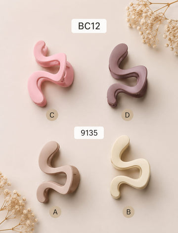 Matte Finish Medium Size Hair Claw - Korean Fashion - BC12