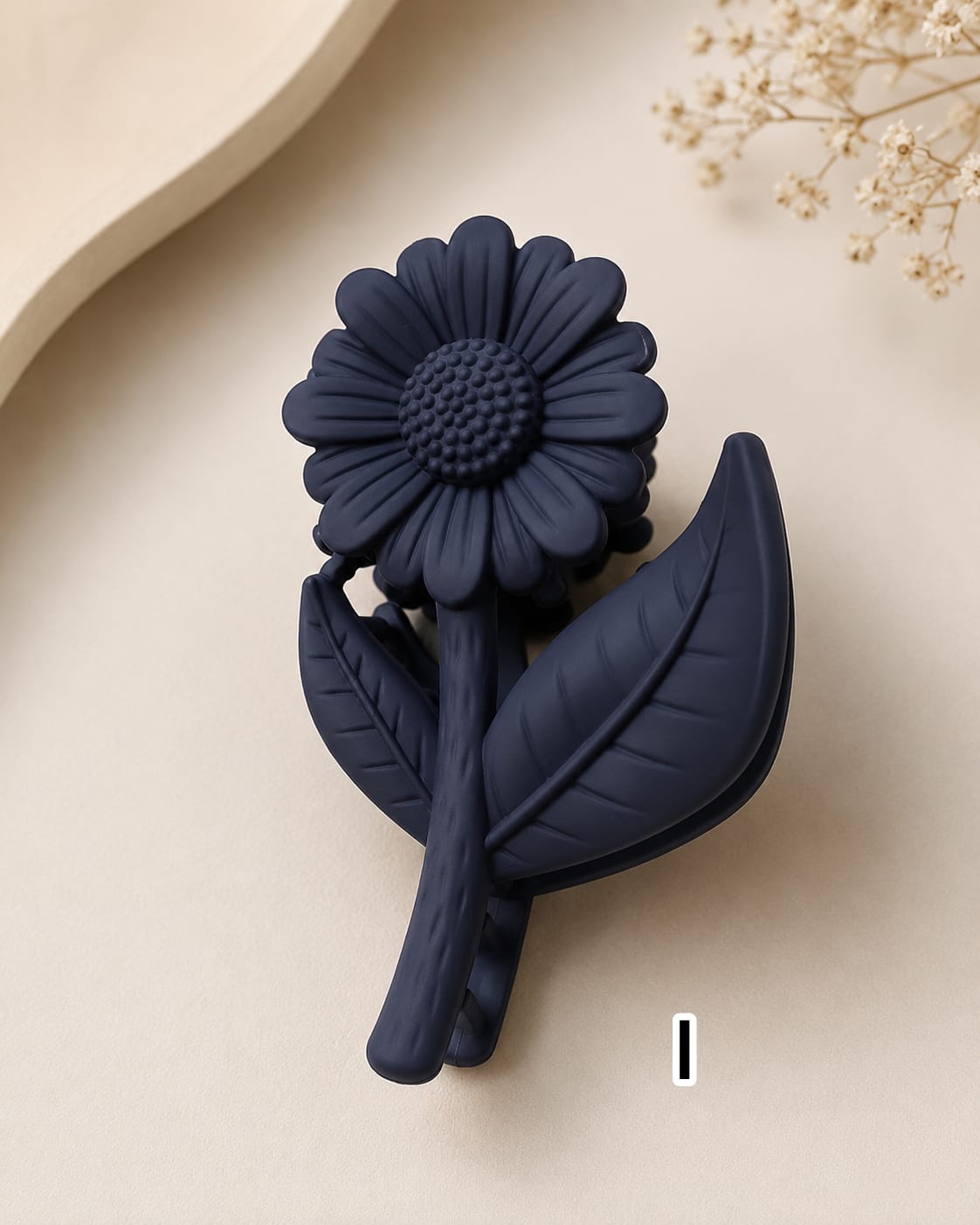 Flower Shaped Matte Finish Medium Size Hair Claw - Korean Fashion - BC19