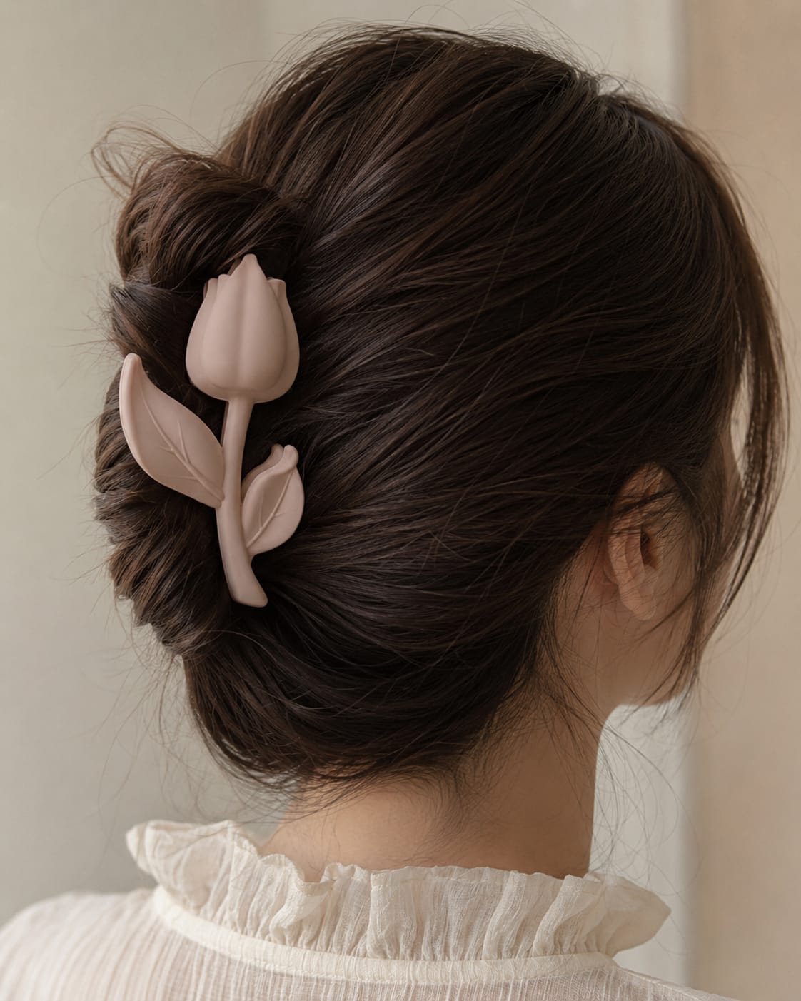 Flower Shaped Matte Finish Medium Size Hair Claw - Korean Fashion - BC10
