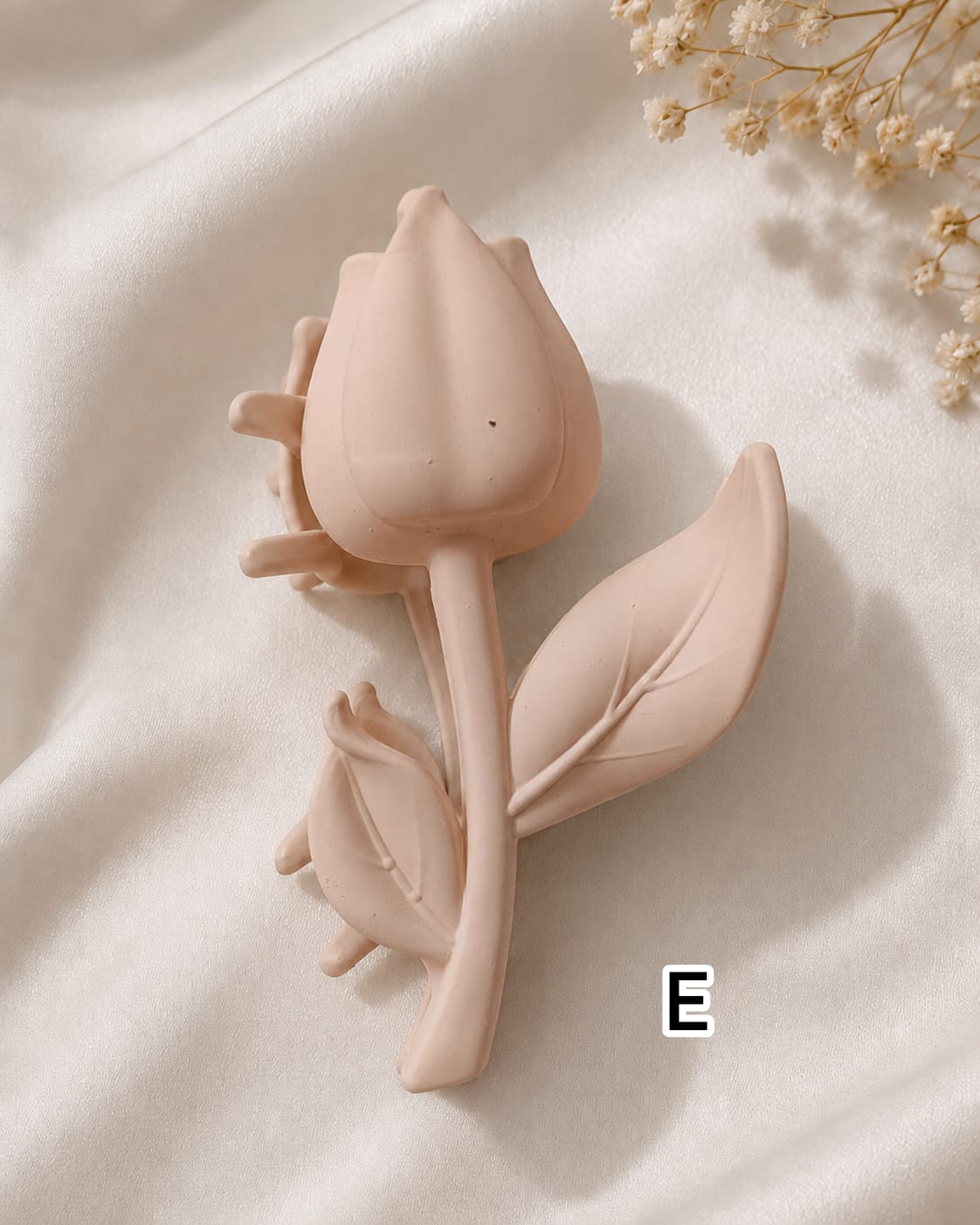 Flower Shaped Matte Finish Medium Size Hair Claw - Korean Fashion - BC10