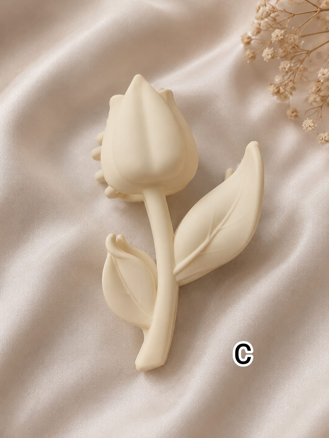 Flower Shaped Matte Finish Medium Size Hair Claw - Korean Fashion - BC10