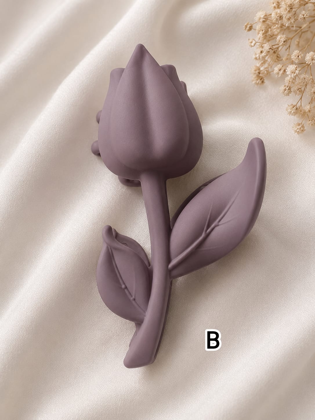Flower Shaped Matte Finish Medium Size Hair Claw - Korean Fashion - BC10