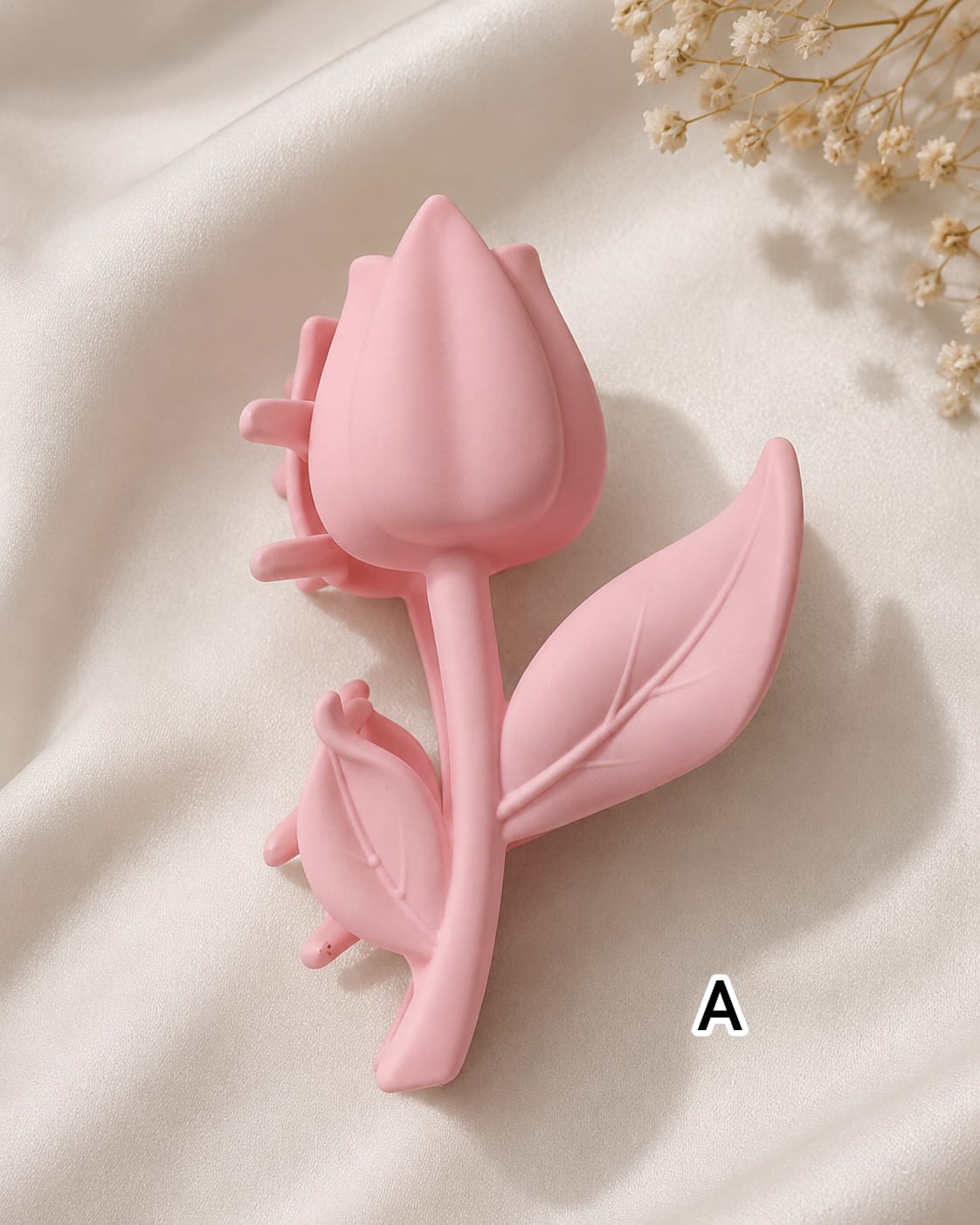 Flower Shaped Matte Finish Medium Size Hair Claw - Korean Fashion - BC10