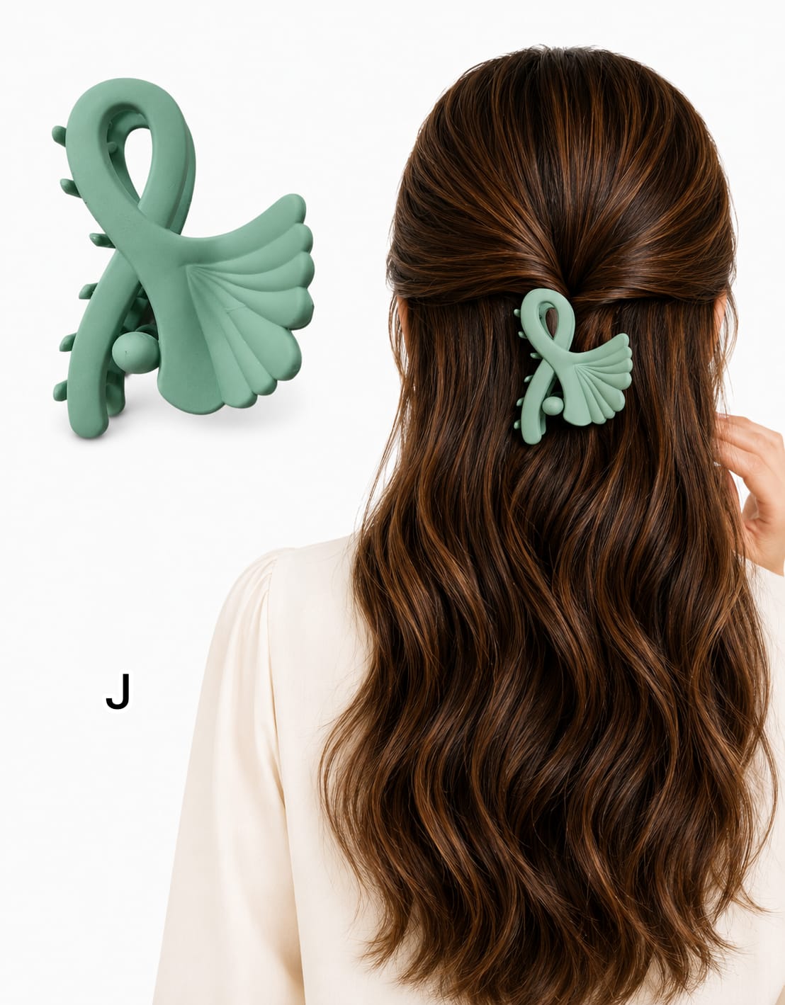 Matte Finish Medium Size Hair Claw - Korean Fashion - BC11