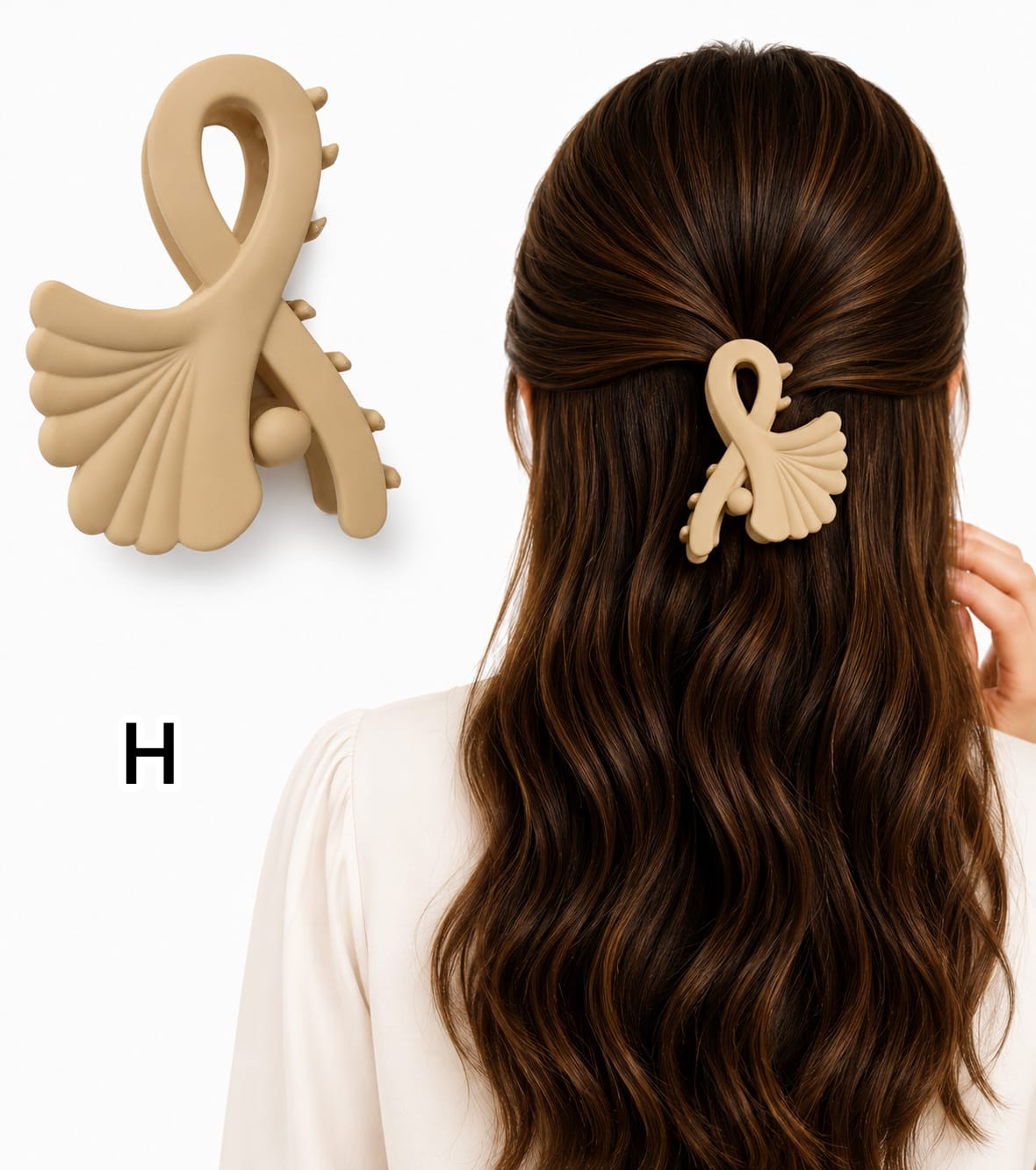 Matte Finish Medium Size Hair Claw - Korean Fashion - BC11