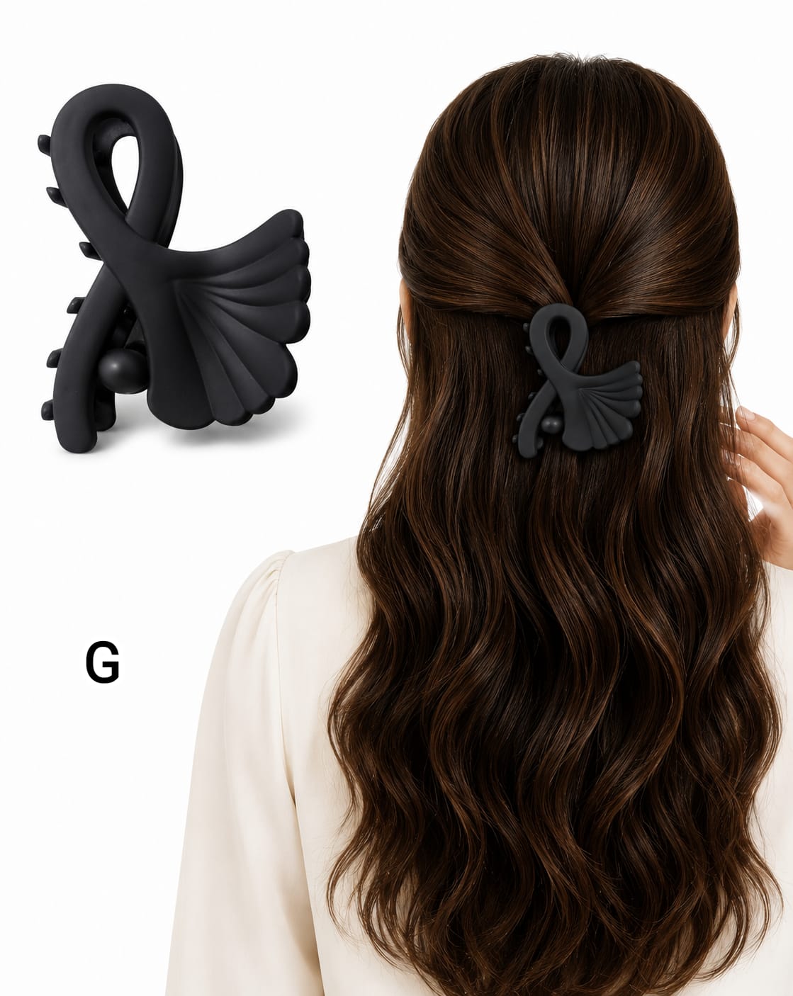 Matte Finish Medium Size Hair Claw - Korean Fashion - BC11