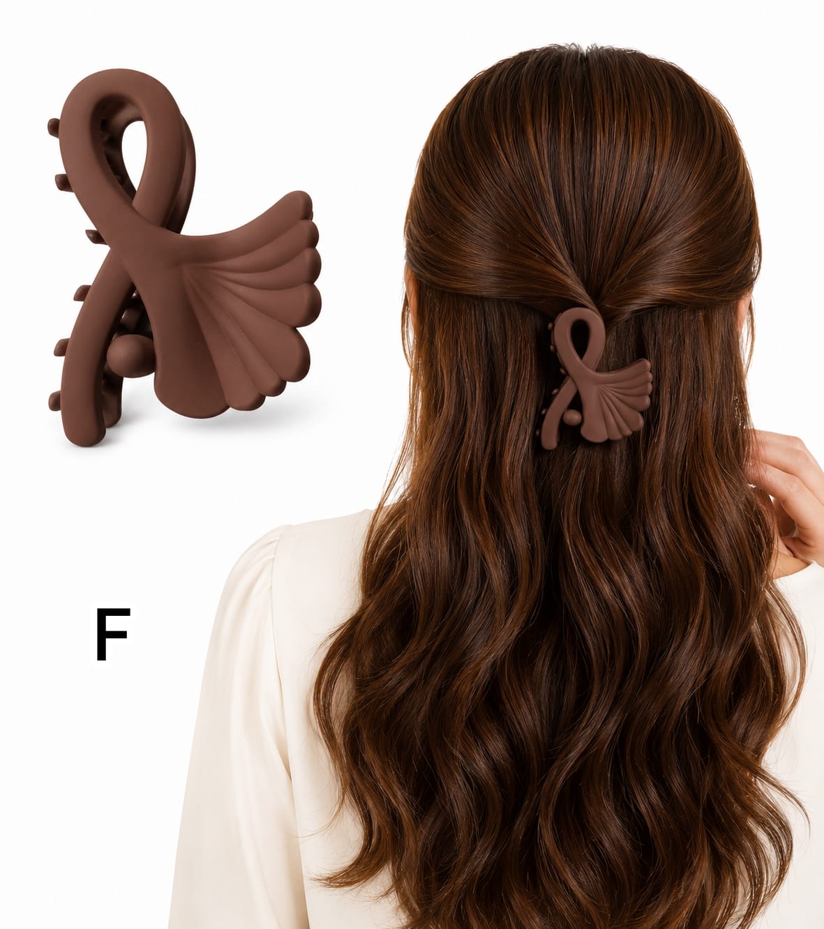 Matte Finish Medium Size Hair Claw - Korean Fashion - BC11