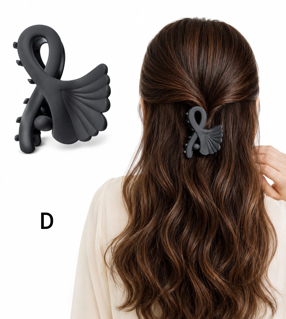 Matte Finish Medium Size Hair Claw - Korean Fashion - BC11