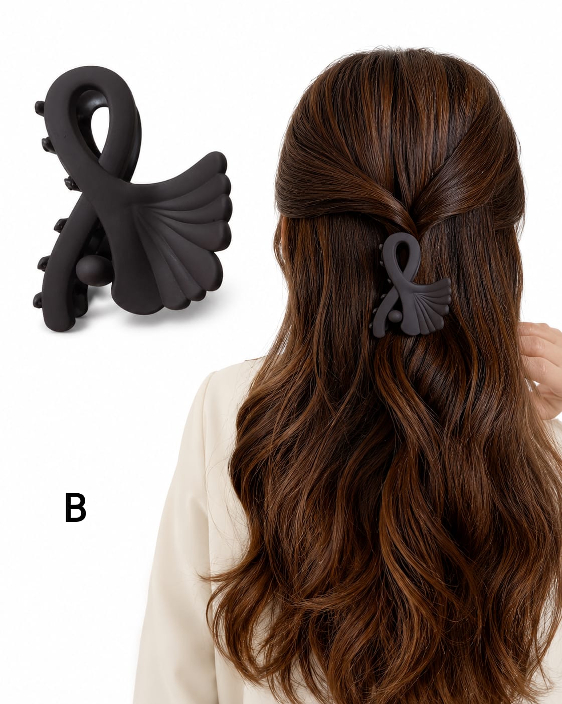 Matte Finish Medium Size Hair Claw - Korean Fashion - BC11