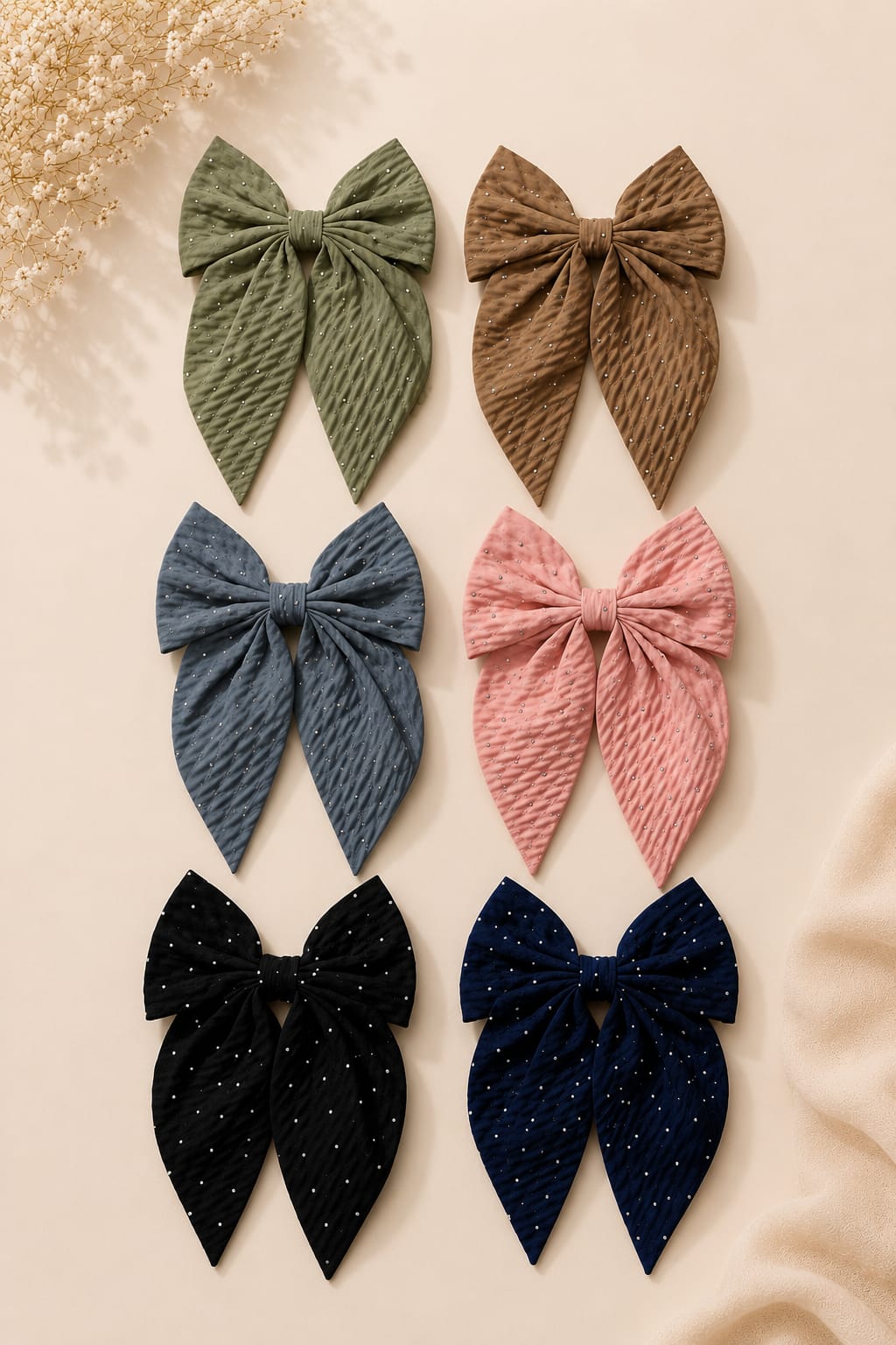 Satin Bow Korean Style Hair Clip for Girls and Babies  -BC18