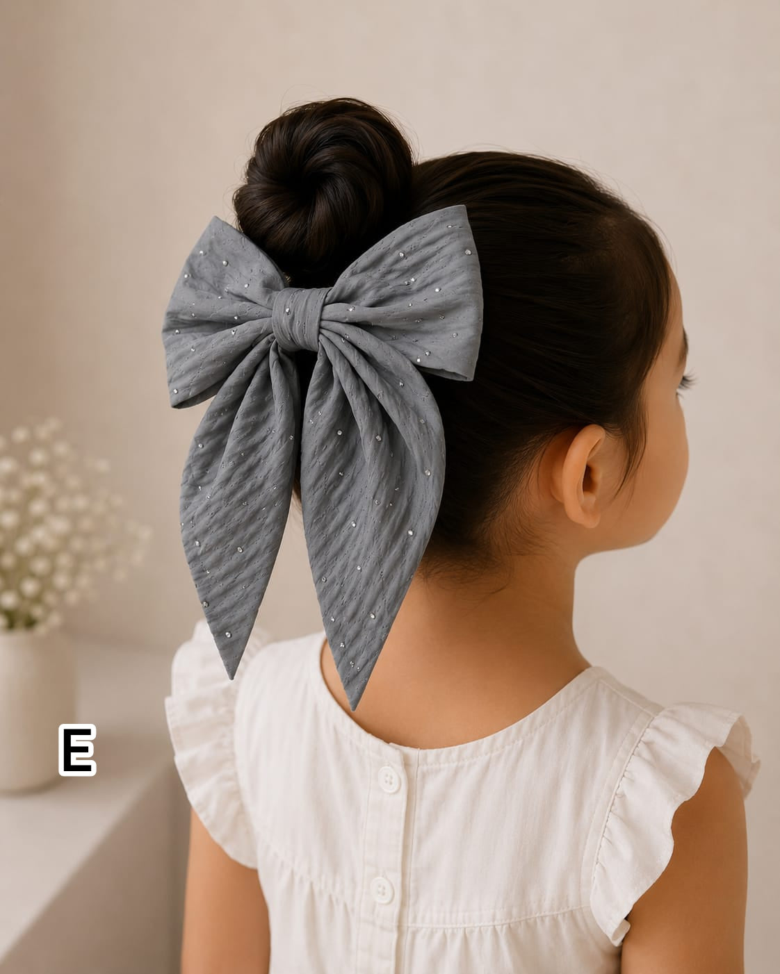 Satin Bow Korean Style Hair Clip for Girls and Babies  -BC18