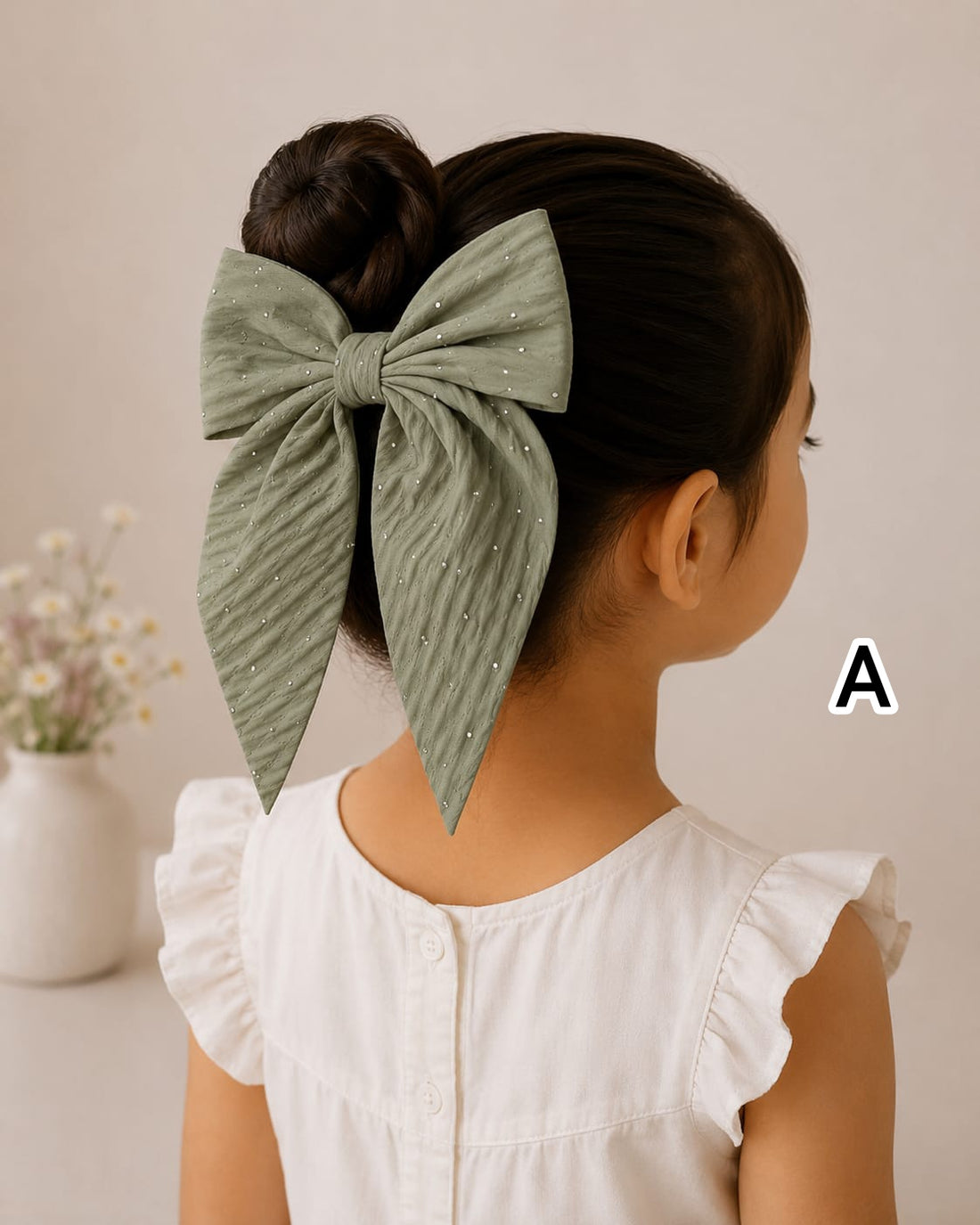 Satin Bow Korean Style Hair Clip for Girls and Babies  -BC18