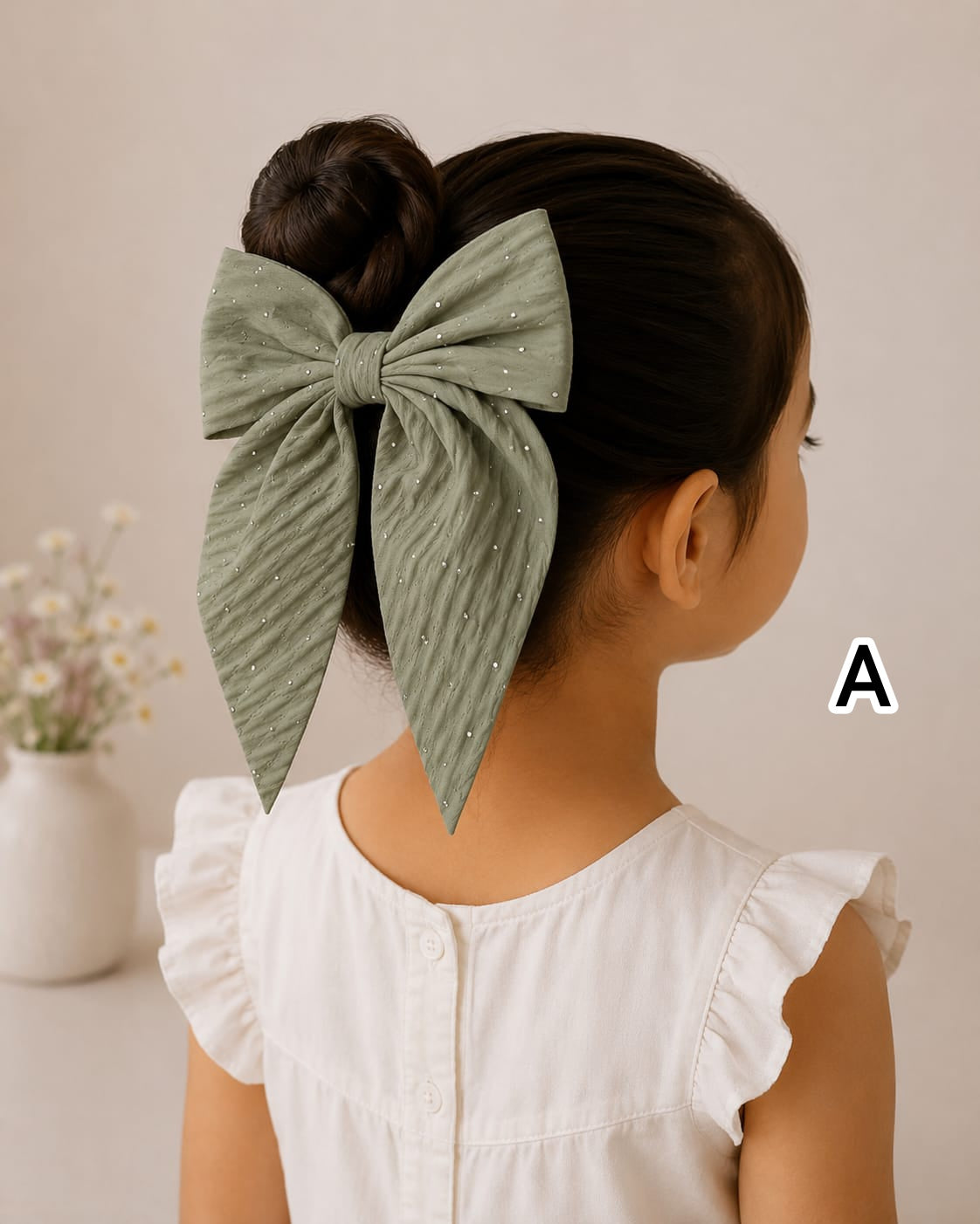 Satin Bow Korean Style Hair Clip for Girls and Babies  -BC18