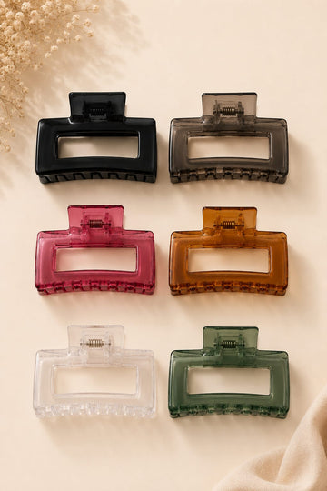 Glassy Finish Medium Size Hair Claw - Korean Fashion - BC13