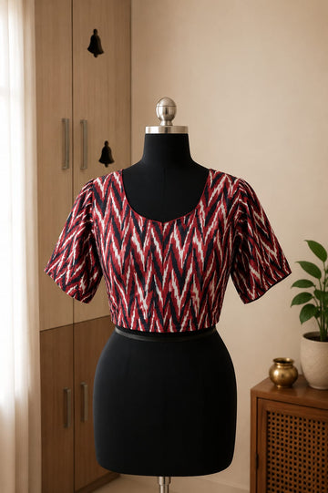 Maroon Princess Cut Ready Made Blouse -CB005