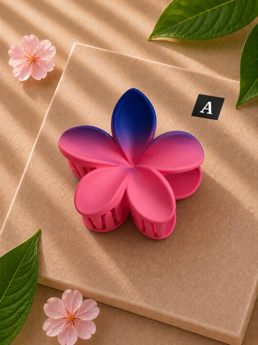 Flower Shaped Matte Finish Large Size Hair Claw - Korean Fashion - BC1