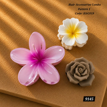 Korean Hair Accessories Combo Trendy Claw Clips   - HAC019