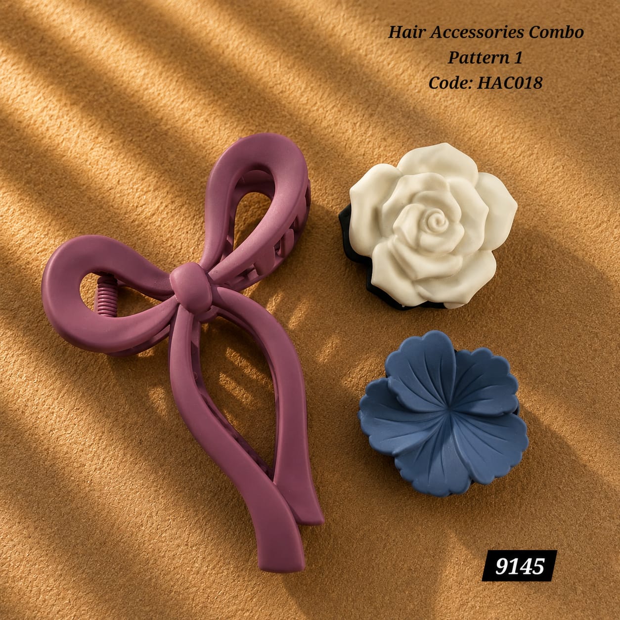Korean Hair Accessories Combo Trendy Claw Clips   - HAC018