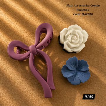 Korean Hair Accessories Combo Trendy Claw Clips   - HAC018