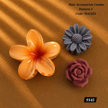 Korean Hair Accessories Combo Trendy Claw Clips - HAC023