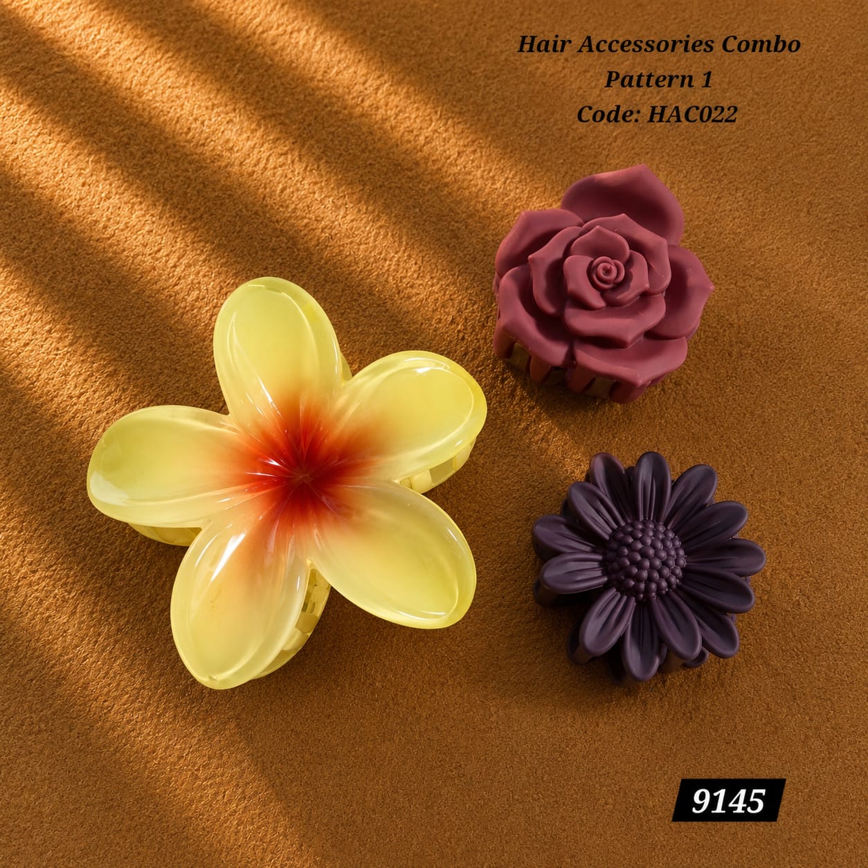 Korean Hair Accessories Combo Trendy Claw Clips - HAC022