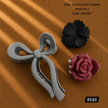 Korean Hair Accessories Combo Trendy Claw Clips   - HAC017