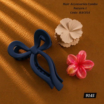 Korean Hair Accessories Combo Trendy Claw Clips   - HAC014