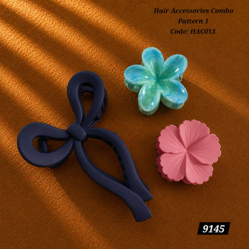 Korean Hair Accessories Combo Trendy Claw Clips   - HAC013